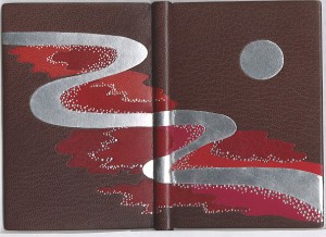 Modern binding on Baudelaire's "Poems in Prose" (1909) by contemporary artist Silvia Rennie.